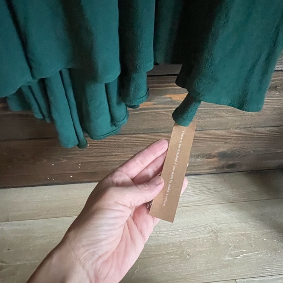 Reformation Ballina Dress Gown sz 6 NWT Spruce Green - Picture 3 of 5